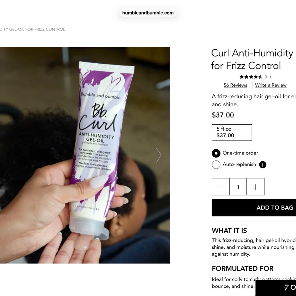 ❤️Bumble and bumble Curl Anti-Humidity Gel-Oil New! Discounted shipping ❤️ - Picture 2 of 4